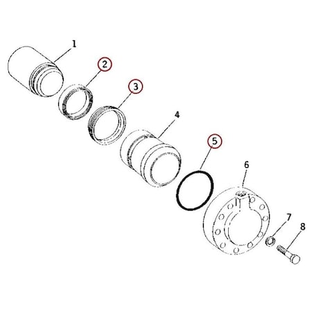 Aic Replacement Parts T35240 T35241 T35242 New Locking Cylinder Repair Kit Fits John Deere 310A 310B + T35240-41-42KIT